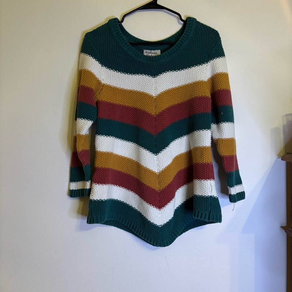 Vintage Anthony Richards Chevron Stripe Knit Sweater Women’s L